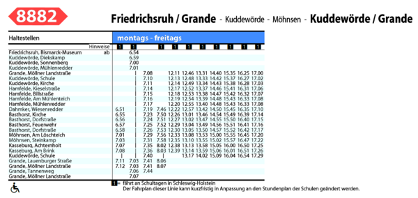 Bild vergr&ouml;&szlig;ern: Neuer Fahrplan 8882 ab 17.08.2026